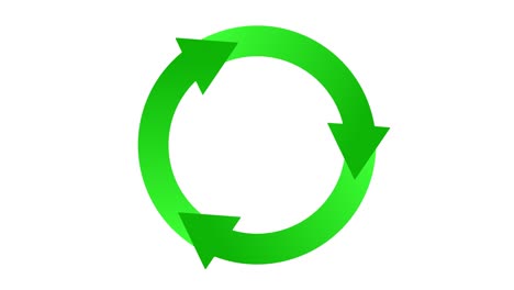 cycle symbol on transparent background with alpha channel.