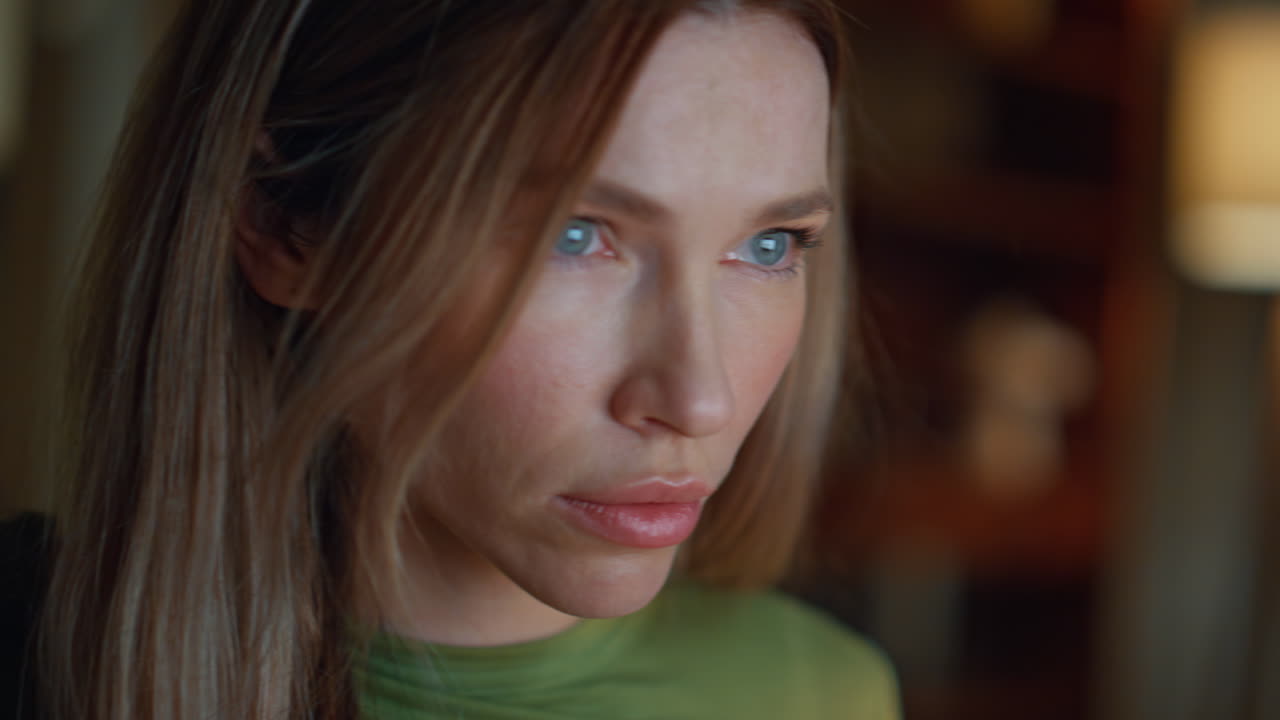 Professional manager working evening looking on computer screen close up.