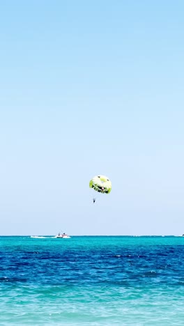 A view of a huge ballon on a sea, close up shot, wide shot