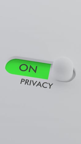 encendiendo el interruptor de privacidad vídeo vertical
