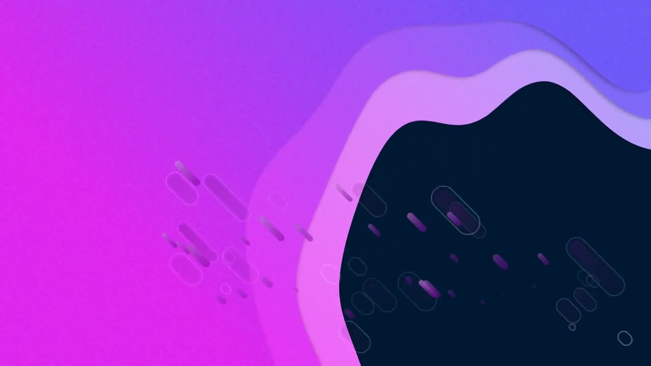 Animation of light trails over purple wave