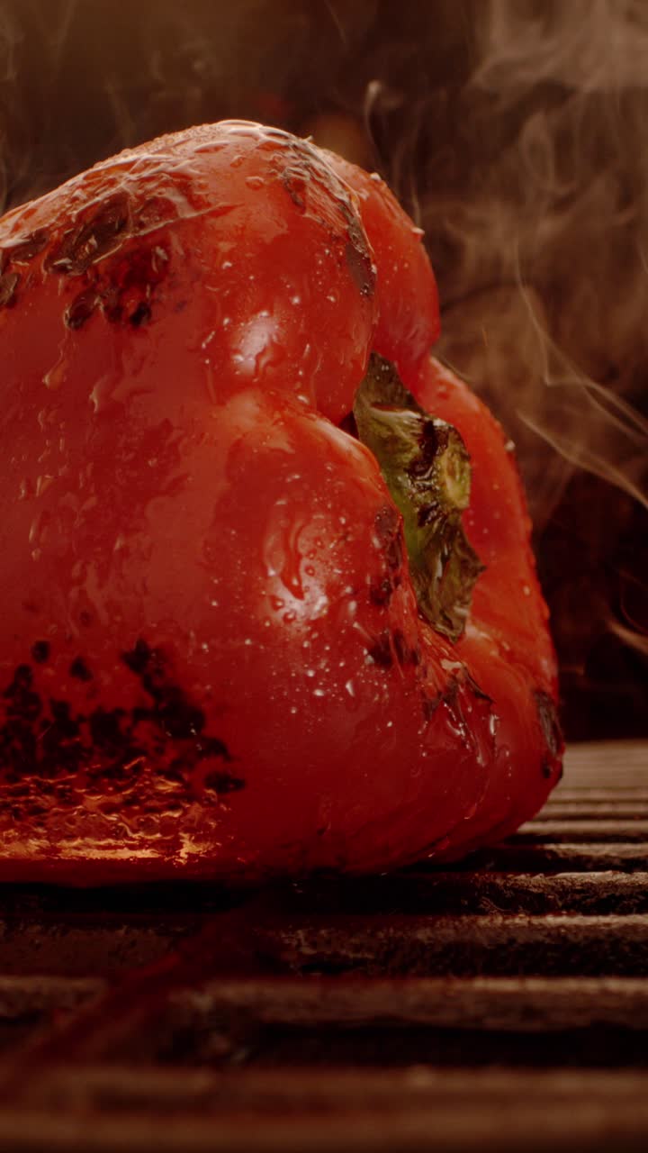 Red pepper on the grill