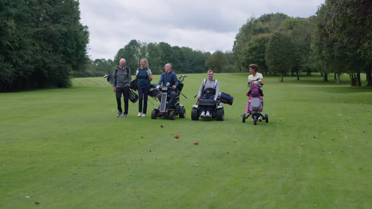 Group of Golfers on a Golf Course