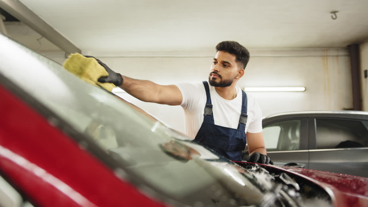 lavado de automóviles detallista limpieza de ventanas de automóviles