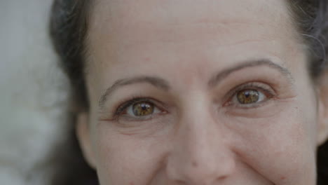 una foto recortada de un rostro femenino con ojos hermosos.