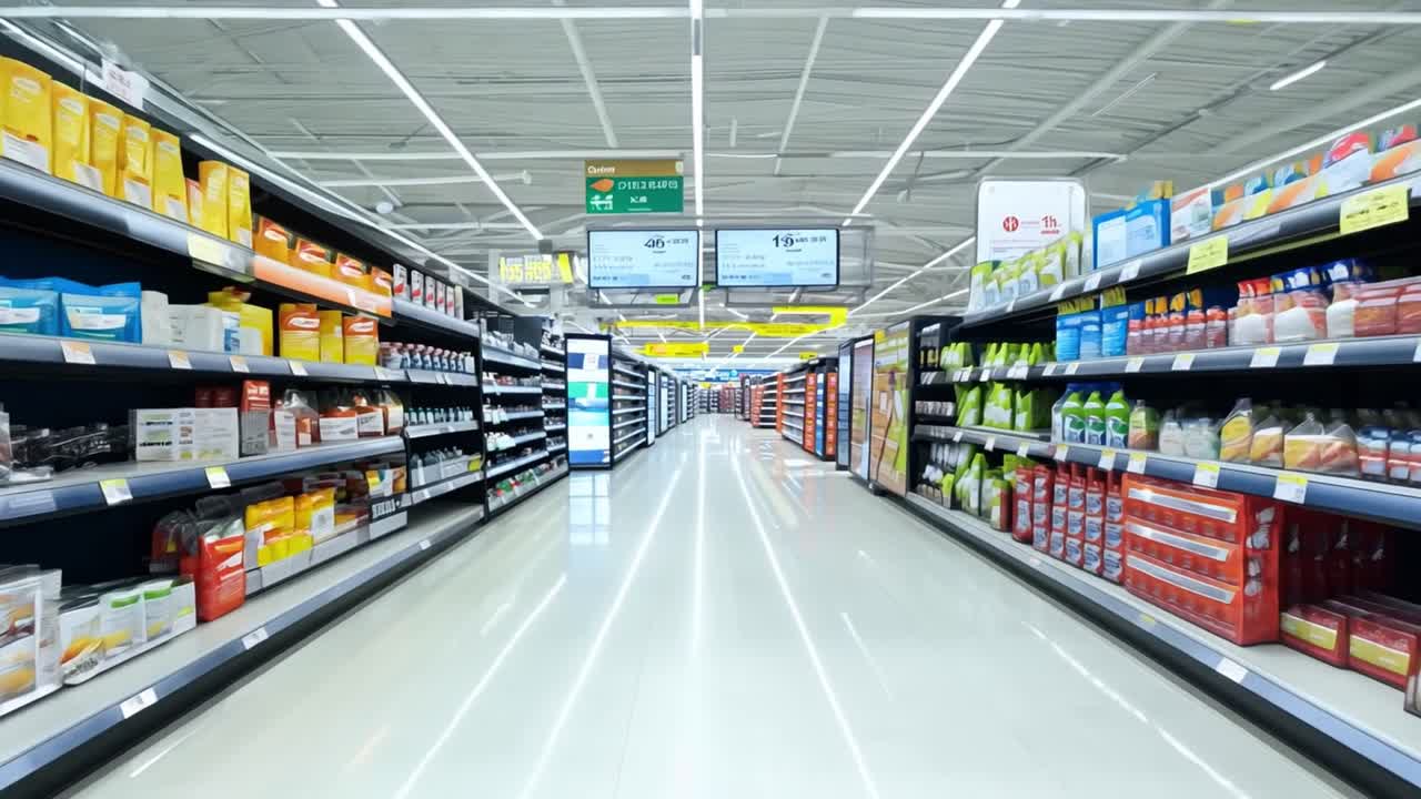 Inside a Supermarket Aisle