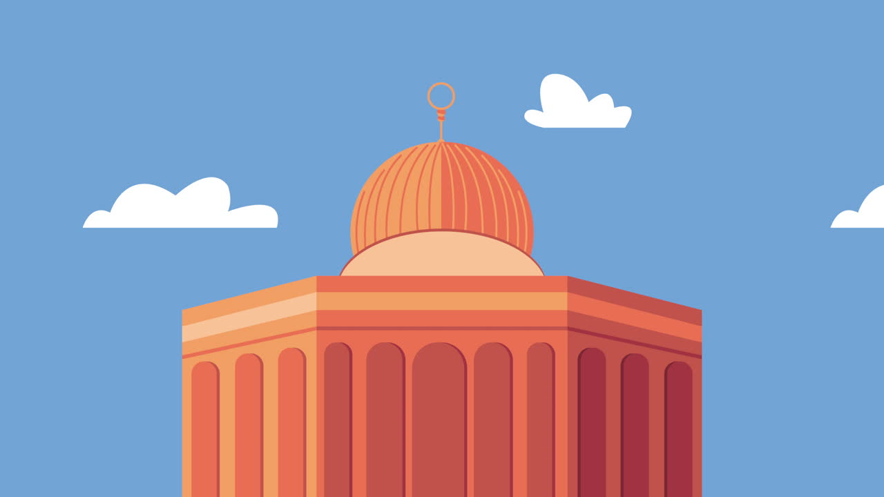 낮에 무슬림 모스크 성전