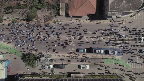 thousands of israelis block roads and protest in tel aviv against the government - 2023