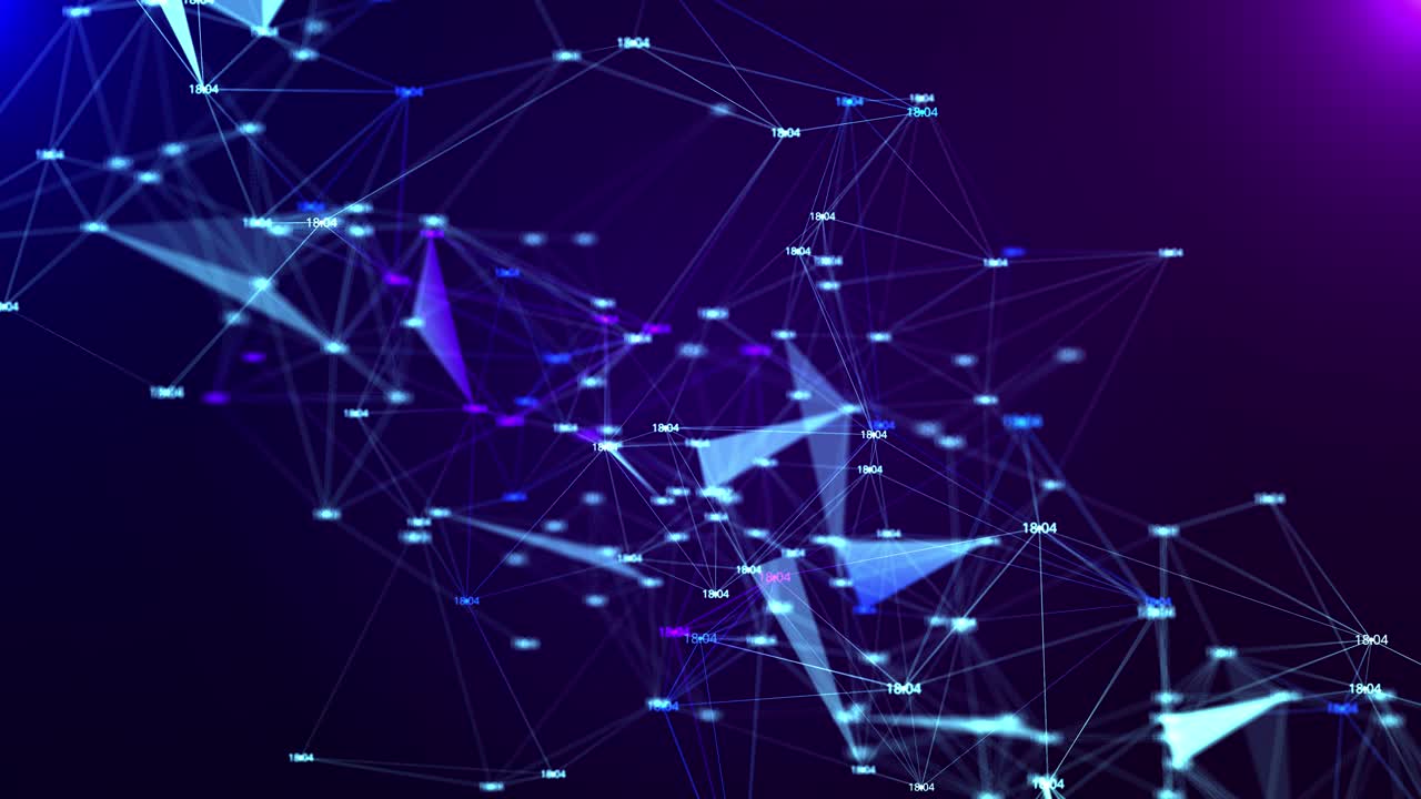 3d 4k abstract digital connection moving dots and lines technology loop background network