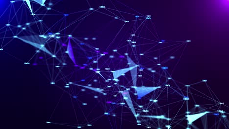 3d 4k abstract digital connection moving dots and lines technology loop background network
