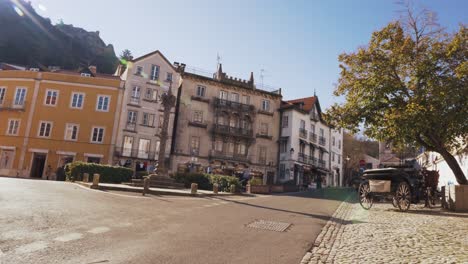 View-Of-Historic-Center-of-Sintra-In-Portugal-On-a-winter-sunny-day