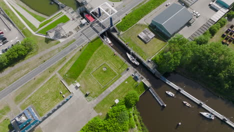 an aerial perspective of the harbour reveals the expanse of the north sea, accentuating the inherent aesthetic appeal and historical importance of this dutch coastal region