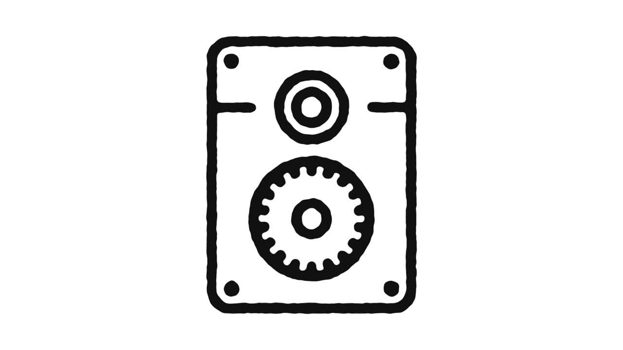 imágenes de animación de icono del altavoz y canal alfa