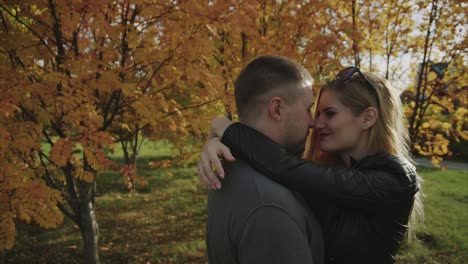 couple in autumn park