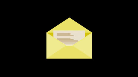 Email-icon-Animation.-email-envelope-loop-animation-with-alpha-channel,-green-screen.