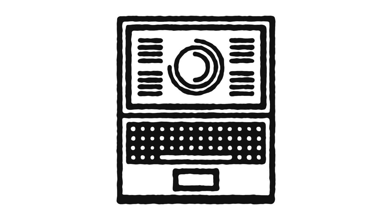 Big Data Icon Animation Footage & Alpha Channel