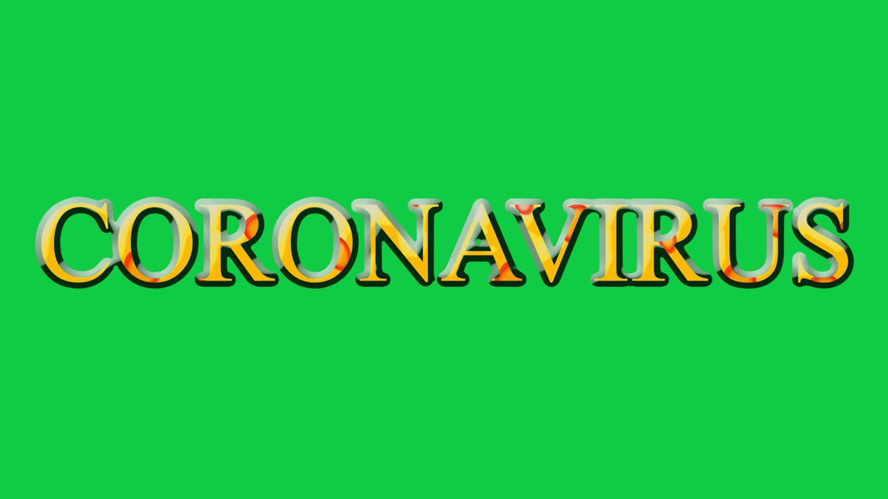 Corona Virus Animation , "Coronavirus" word that is formed from color, There are many kinds of colors, Covid19 Text Animation, 4K Coronavirus title animation