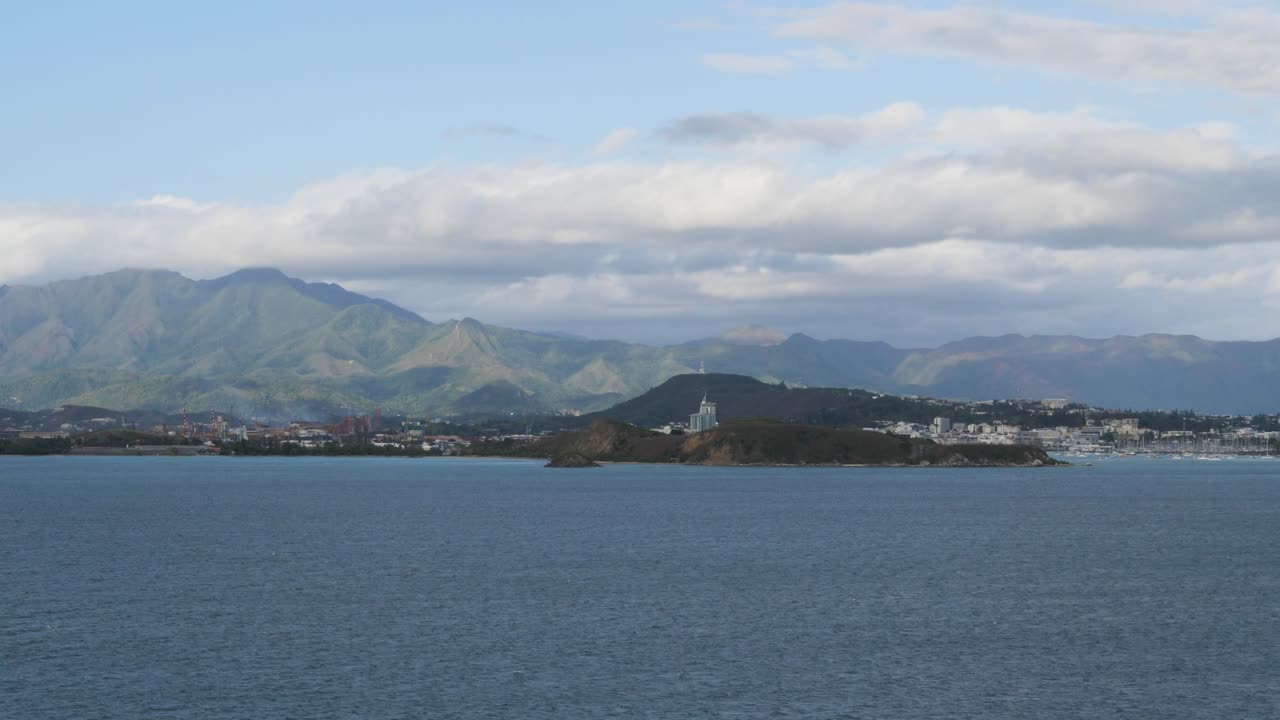 Beautiful view of Noumea, New Caledonia. View of the mountain range.