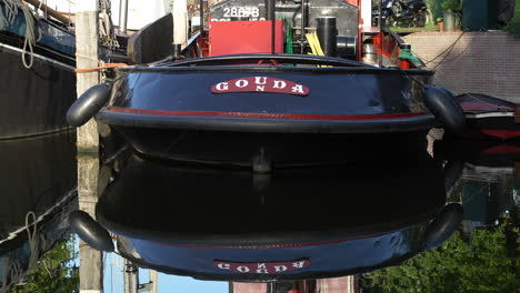 historic ship in mallegatsluis, the netherlands - wide