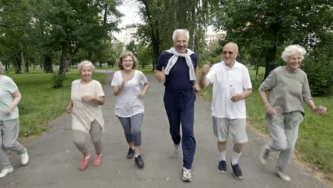 seniors enjoying sport