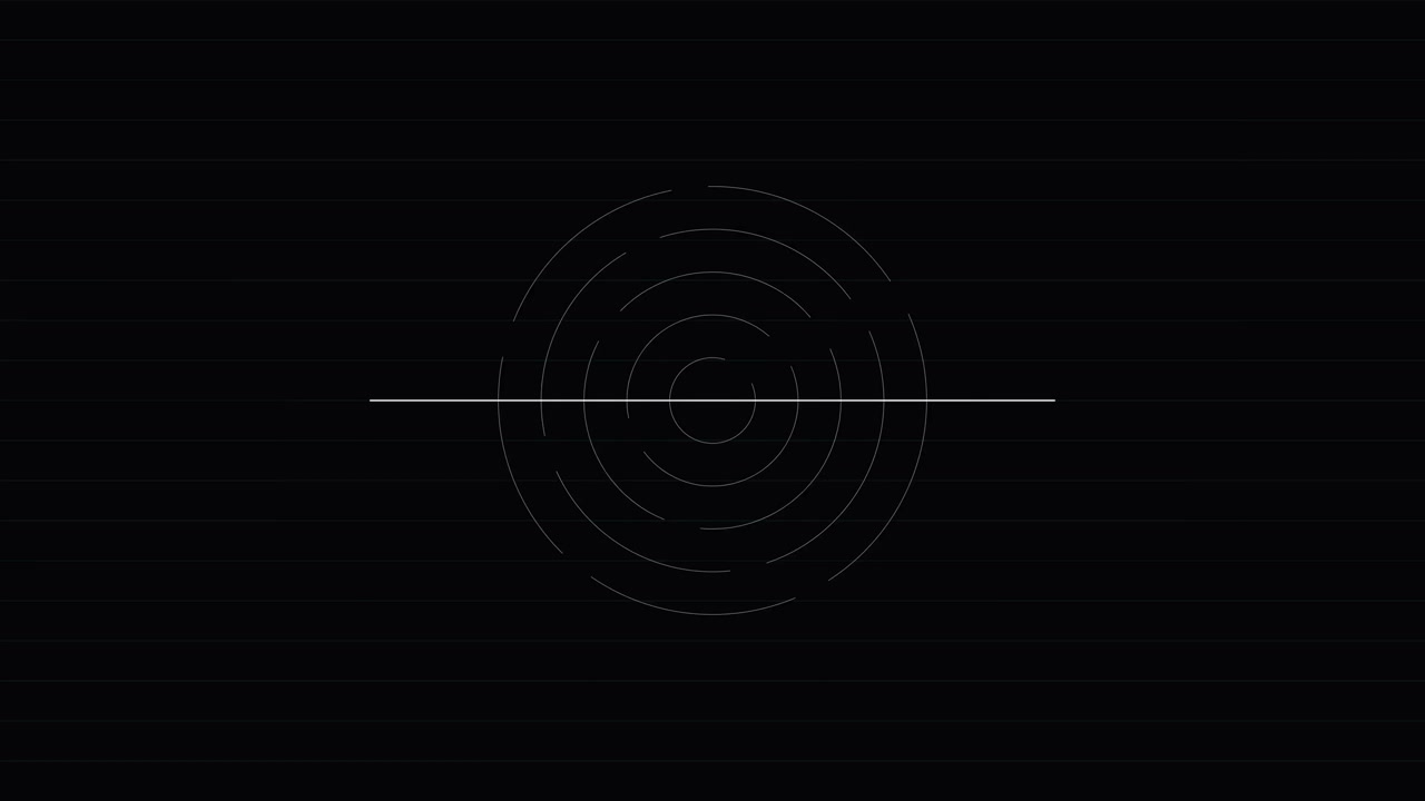 Abstract Digital Glitch Animation with Geometric Lines and Circles