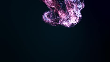waves of falling particles, smoke