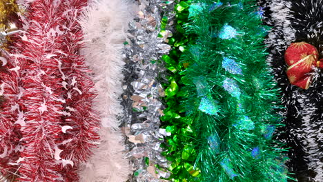 Christmas-decorative-embellishment,-hanging-material-of-various-shining-colors