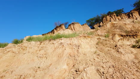 landslide slopes on the beach