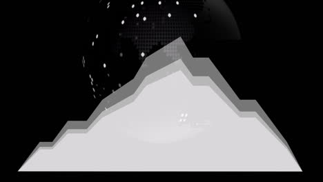 animated snowflakes over abstract mountain shapes on dark background