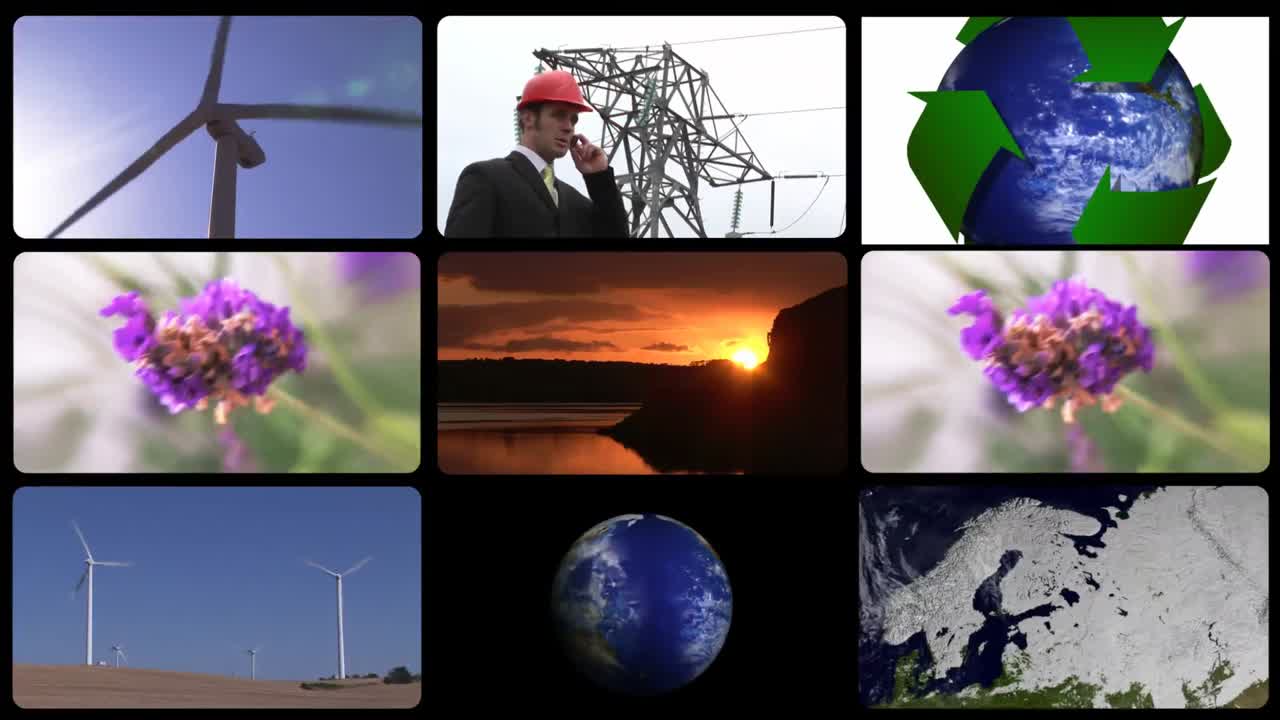 animación que muestra el concepto de tecnología verde