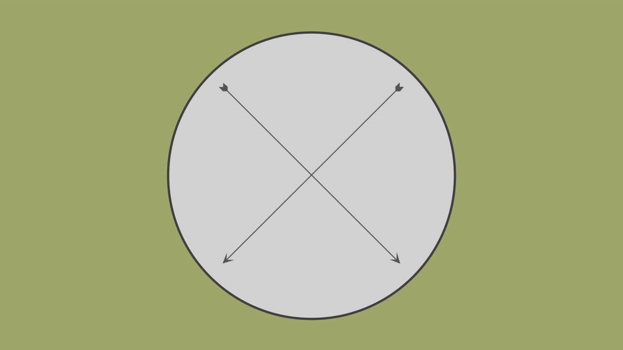원 안의 십자 화살표