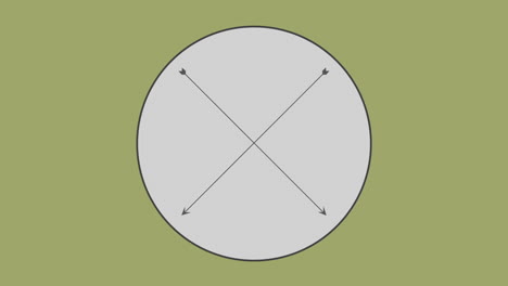 cross arrow in circle