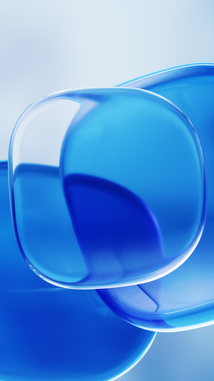 추상적인 유리 기하학 배경, 3d 렌더링