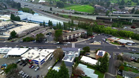 vista aérea del paisaje urbano bien planificado de la ciudad de walnut creek