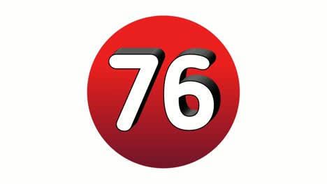 3D-Number-76-seventy-six-sign-symbol-animation-motion-graphics-icon-on-red-sphere-on-white-background,cartoon-video-number-for-video-elements