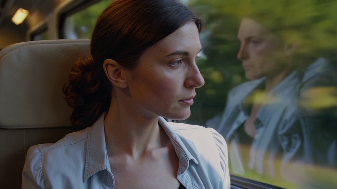 열차에 있는 여자