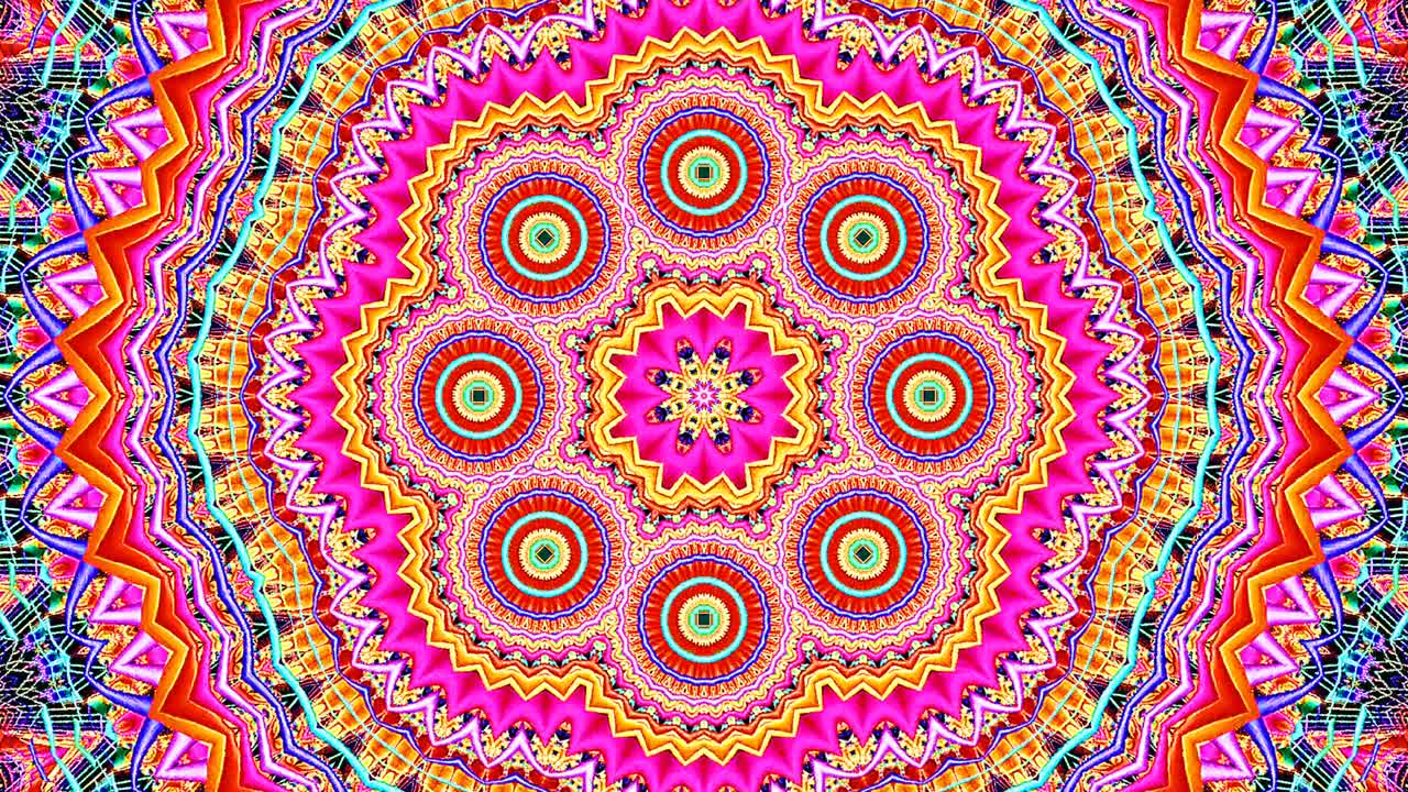 hermoso caleidoscopio abstracto que brilla, una luz radiante que regula los movimientos sutiles