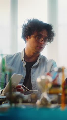 people working on robotic projects