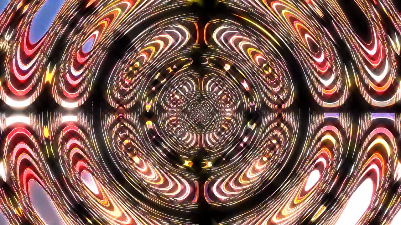 hermoso caleidoscopio abstracto que brilla, una luz radiante que regula los movimientos sutiles