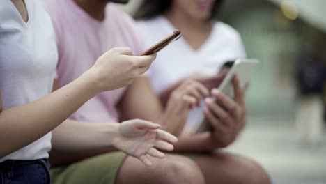 Closeup-shot-of-female-hands-typing-on-smartphone