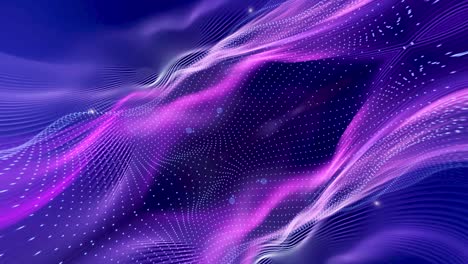 colorful abstract wavy line motion background. colorful techy dot line animation.