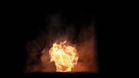 efecto visual de explosión de fuego
