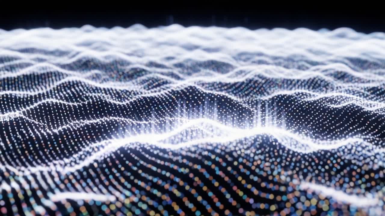 Dynamic Abstract Light Waves: A Captivating Visual Journey Through Fluid Patterns and Rhythms of Color in a Modern Digital Artwork