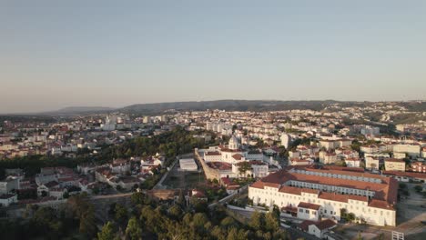 aerial panoramic view of portuguese coimbra beautiful historic city in portugal