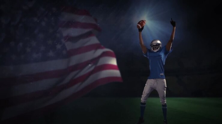 amerikanischer fußballspieler, der den sieg gesteht