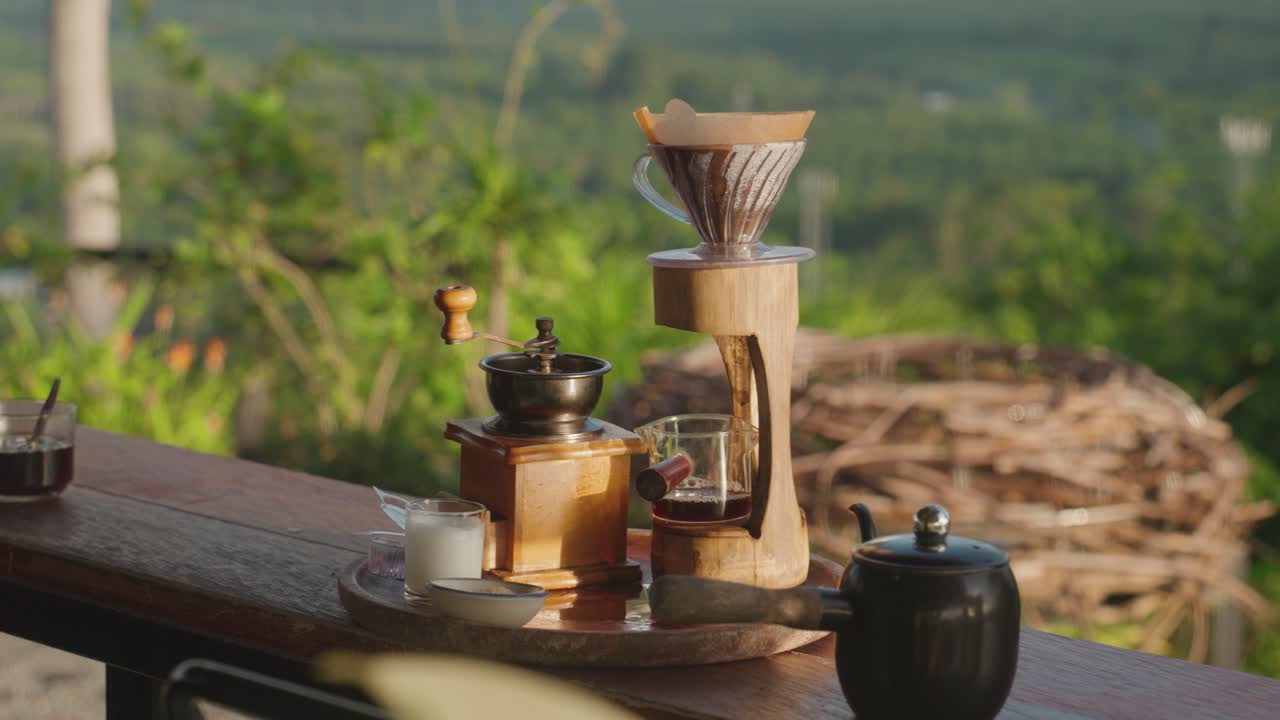 Coffee making in nature