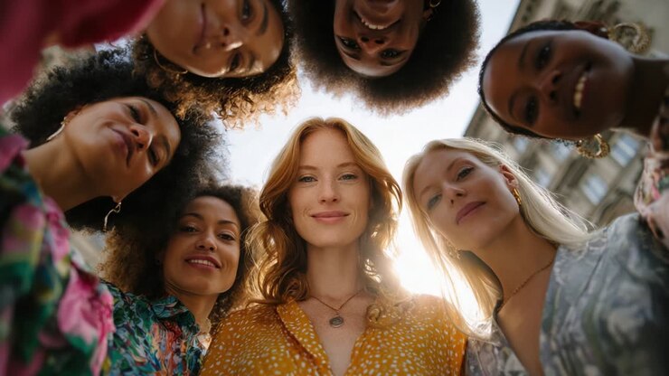 Gruppo diversificato di donne