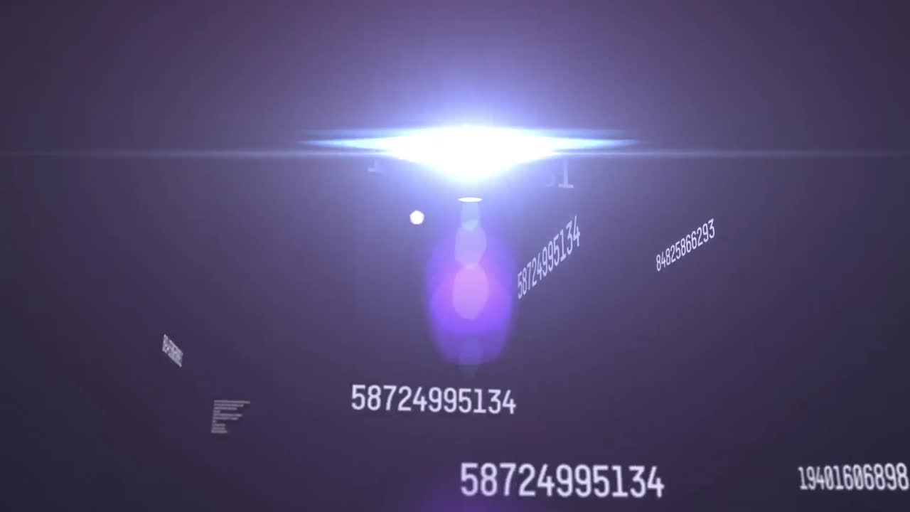 Animation of numbers and data processing