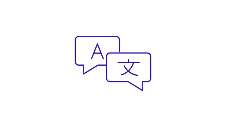 Animated Speech Bubbles Showing Language Translation