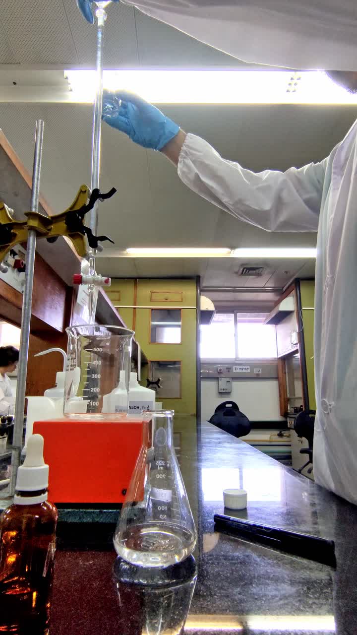 Focused Male Scientist with Lab Tools